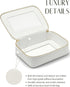 Popvibe Clear Makeup Bag, Travel Cosmetic Case with Zipper, Portable Toiletry Bag for Essentials