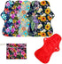 6Pcs Reusable Waterproof Menstrual Pad Sets, 1Pc Mini Wet Bag, 5Pcs Heavy Flow Microfleece Pads