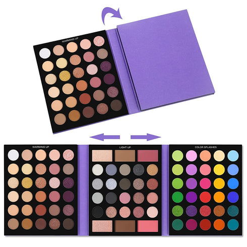 UCANBE 86 Colors Nude Eyeshadow Palette with 15pcs Makeup Brushes Set, Waterproof Colorful Eye Shadow