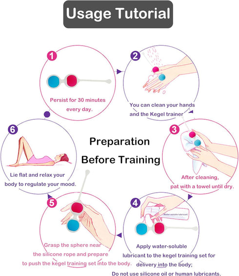 Set, kegel Exercise System, Kegel Exercise Weight Control Food-Grade Silicone: Pelvic Floor Exercise, Pelvic Floor