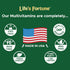 Life's Fortune Multivitamin & Mineral 60 Tablets - All Natural Energy Source with Whole Food Concentrates,