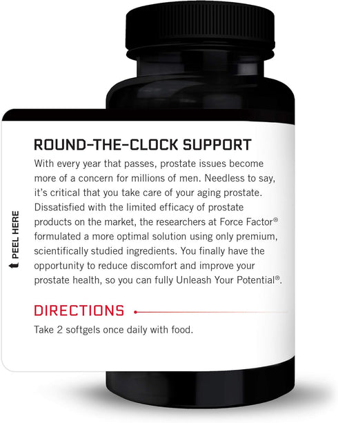 Force Factor Prostate Saw Palmetto and Beta Sitosterol Supplement for Men, Prostate Health/Size Support, Urinary