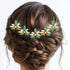 Yokawe Wedding Hair Pins, Gold Rhinestone Bridal Hairpin, Green Crystal Headpiece Hair Accessories for Women (Pack of 5)