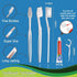 50pcs Disposable Toothbrushes with Toothpaste and Floss, Individually Wrapped Bulk Kit for Hotels and Guests