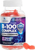 Super B Complex Gummies with Vitamin C & Folic Acid, Extra Strength Vitamin B Gummy Supplement - 60 Gummies
