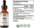 Organic Vitamin B12 Sublingual Drops - 2 Fl. Oz. Extra Strength 5000 mcg Methylcobalamin, Vegan Liquid B12