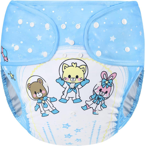 Littleforbig Washable Adjustable Reusable Waterproof Cloth Adult Diaper Wrap Cover One Size