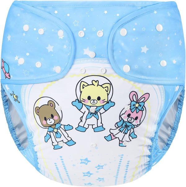 Littleforbig Washable Adjustable Reusable Waterproof Cloth Adult Diaper Wrap Cover One Size