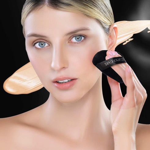 6 Pcs Triangle Powder Puff with 2 Travel Cases, Setting Powder Puffs for Face and Foundation, Skin-Friendly Beauty Tools