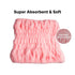 Red by Kiss Extra Wide Spa Headband, Super Absorbent & Soft Fluffy Plush Fleece, Full Hairline Coverage, Essential for Makeup, Skincare, Face Washing, Shower, Sauna, One Size Fits All (Pink)
