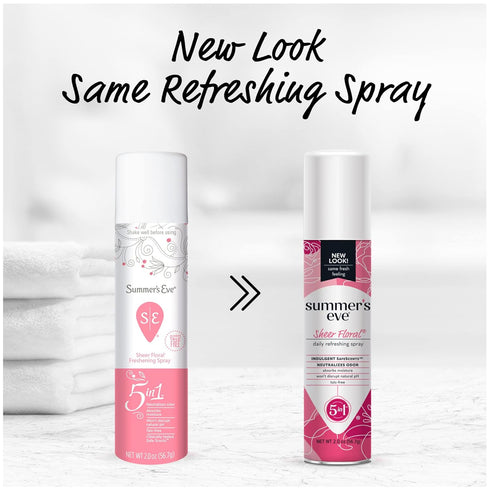 Summer's 2 oz Pack 6 Eve Freshening Spray | Sheer Floral | Size | of | pH Balanced, Dermatologist & Gynecologist Tested