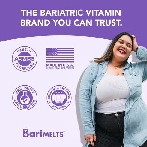 BariMelts Vitamin B1-3 Month Supply, 90 Fast-Dissolving Tablets, Post-Op Bariatric Vitamins