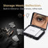 LIGHUFEIC 2 Pack Travel Lens Wipes Storage Case with Mirror- Portable Tin Box with Hinge Lids for Car, Bag,Lens