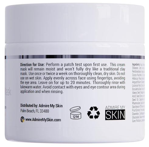 Vitamin C Mask for Face, Brightening Hydrating Beauty Mask with Glycolic Acid and Squalane Oil for Youthful Skin
