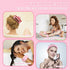 Wecoe Spa Headband Set - Skincare Headband, Hair Clips, Pink Puffy Makeup Headband, Scrunchies, Wrist Towels