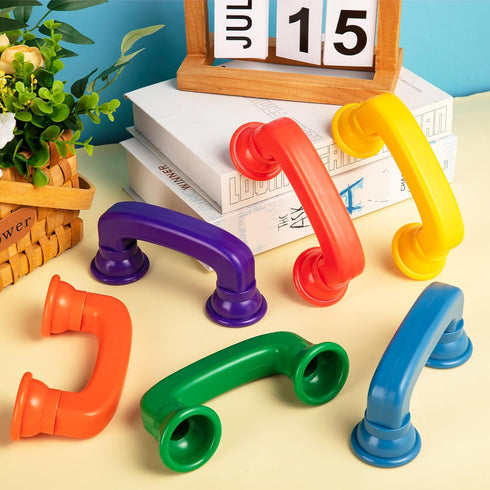 KFPPLXQ 12 Pack Whisper Reading Phones Upgrade Large Auditory Feedback Hear Myself Sound Phone Speech Therapy Toy Phone