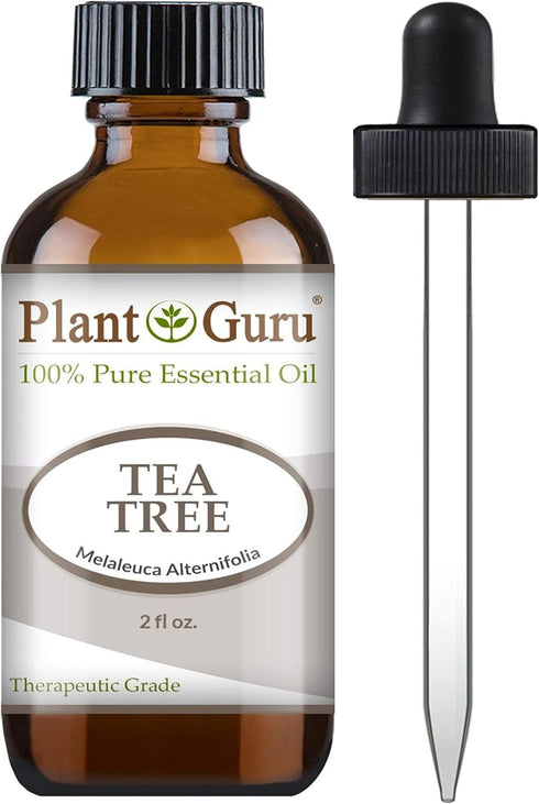 Tea Tree Essential Oil 2 oz - 100% Pure Undiluted Therapeutic Grade Extract for Skin, Body, Hair Growth, Acne