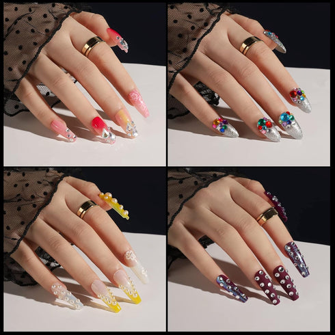 Teenitor Self Adhesive Face Gems and Pearls for Makeup, Festival Jewels, Rhinestone Stickers for Crafts