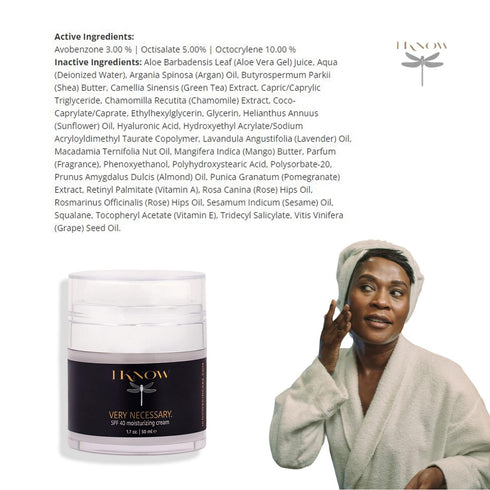 IKNOW VERY NECESSARY Broad Spectrum SPF 40 Skincare, Sun Protection Cream for Pro-Aging, Facial Moisturizer