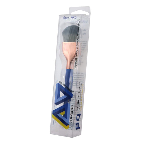 Bdellium Tools Professional Makeup Brush, Golden Triangle 952 Small Rounded Blender, Blue, 1pc