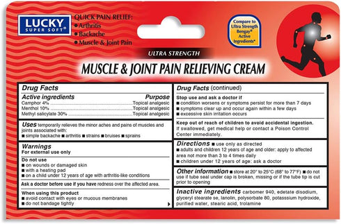 Lucky Super Soft Muscle & Joint Pain Relieving Cream, 1.5 Ounce