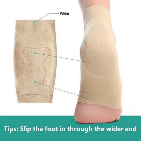 Welnove Achilles Tendonitis Heel Protector Socks, Compression Socks for Bursitis, Tendonitis, Tenderness, Dry Cracked