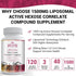 1500mg Liposomal Active Hexose Correlated Supplement - Immune System & Liver Function - 120 Soft Gels