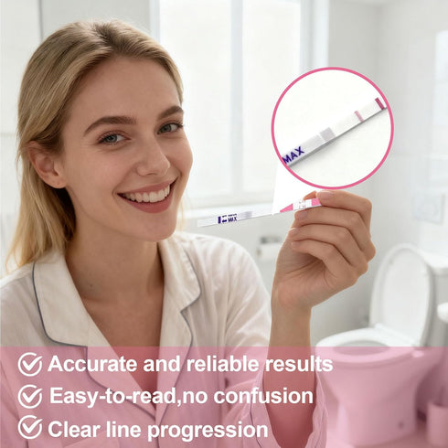 Reroon 20 Count Ovulation Predictor Kit, LH Test Strips for Tracking Luteinizing Hormone, Individually Wrapped for Home