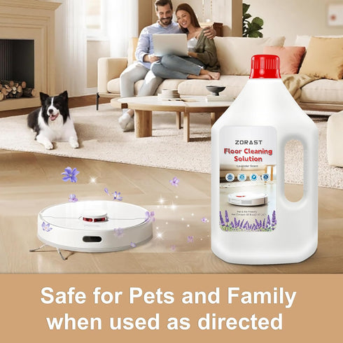 ZORAST (S7, S8, Q7, Q8 Lavender Scent Floor Cleaning Solution, Compatible with All Roborock Mopping Robots Qrevo