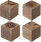 Leinuosen 4 Pcs Wooden Essential Oil Diffuser Square Diffuser Wooden Grain Portable Air