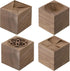 Leinuosen 4 Pcs Wooden Essential Oil Diffuser Square Diffuser Wooden Grain Portable Air
