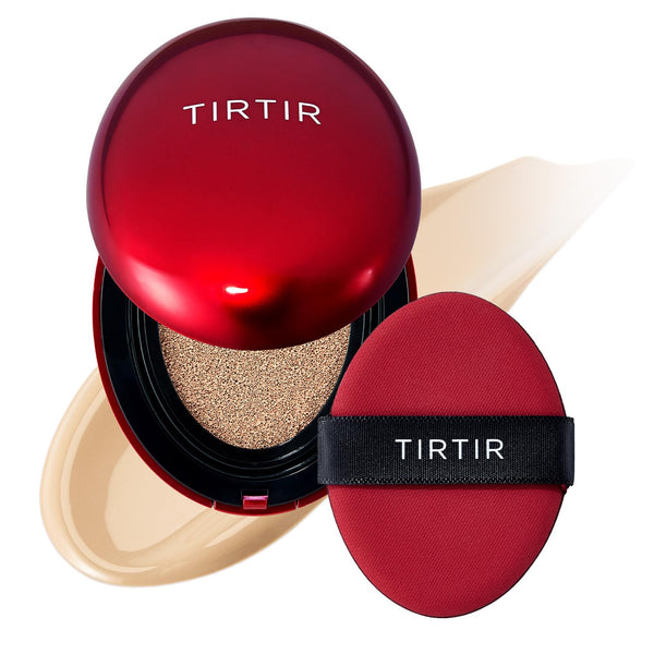 TIRTIR Mask Fit Red Cushion Foundation, Japan's No.1 Choice for Glass Skin, Long-Lasting Lightweight Coverage (21W