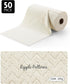 Microfiber Cleaning Cloth Roll, 50 Pack, 12" x 16", Tear Away Towels, Reusable Washable Rags (Beige Ripple)