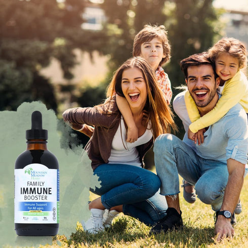 Immune Immune 4 oz Mountain Meadow Herbs Family Booster Extract with Sambucus Elderberry and Echinacea | Optimal