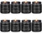 Men's Aromatherapy Gift Set - 8 Scented Candles with Manly Scents (Leather, Smoke, Oak) in Black Candle Jars, Perfect