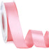 Ribbli Double Faced Pink Satin Ribbon, 1” x Continuous 25 Yards for Bows, Gift Wrapping, Baby Shower