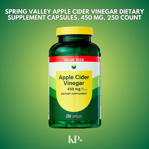 KP+ 450 250 Pack 2 Apple Cider Vinegar mg | Dietary Supplement | Capsules |