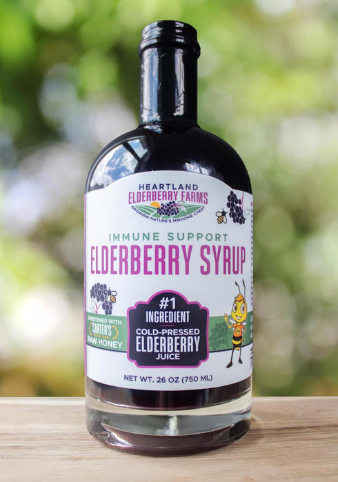Heartland Elderberry Farms Immune 13 oz (375 ml) Heartland Organic Elderberry Syrup - Cold Pressed Elderberry Juice