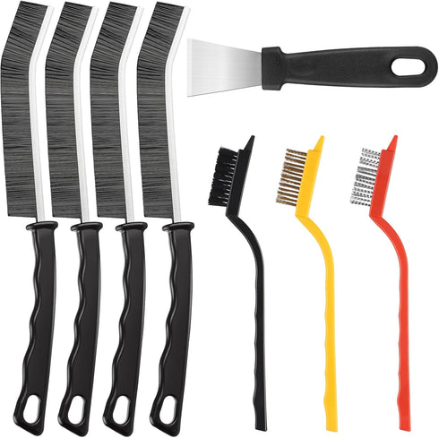 Crevice Cleaning Brush, 8 Pcs Multifunctional Tools, Hard Bristle Brushes for Household Use