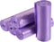 MECCANIXITY 2-4 Gallon Small Trash Bags, 100 Counts / 5 Rolls, Purple Garbage Waste Basket Liners for Kitchen, Office