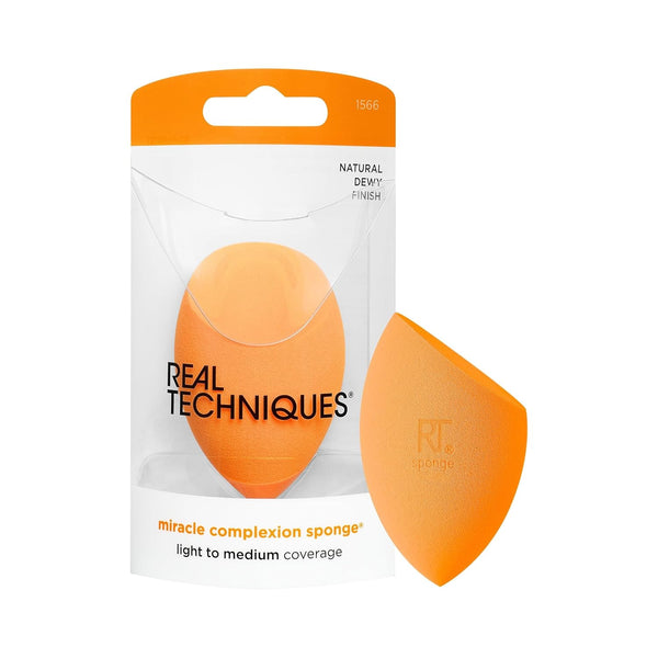 Real Techniques Miracle Complexion Sponge, Makeup Blending Sponge for Liquid & Cream Foundation, 1 Count