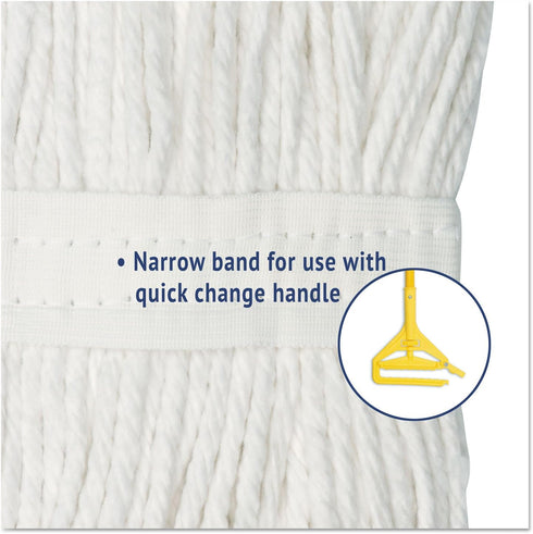 UNISAN 20 (2020C) Cut-End Wet Mop Head, Cotton, Size, White