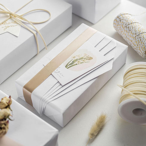 Retrify White Kraft Paper Roll 17 Inches x 32.8 Feet - Mini Roll Solid Color Gift Wrapping Paper for All Occasion Wedding, Bridal Shower, Birthday, Table Runner, Coverings