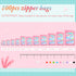 Funfery 100 pcs Pink Holographic Mylar Packaging Bags, Resealable Smell Proof Foil Pouch for Small Business (4x6In)