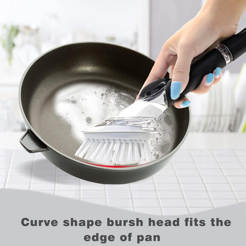 OXO Dish Brush Brush Refills - 8 Pack Replacement Cleaning Soap Dispensing Head for Scrubber (White)