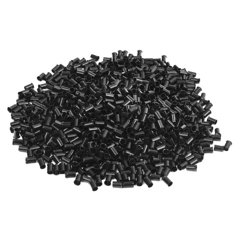 Vlasy Micro Rings Links Beads, 3.4mm Microlink Beads Non-Silicone Copper Tubes for Hair Extensions (1000Pcs, Black)
