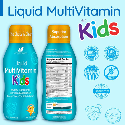 Liquid Multivitamin for Kids, Sugar Free, 16 oz, 32 Servings