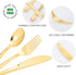 N9R 200pcs Gold Plastic Silverware - Disposable Cutlery Set with 100 Gold Forks, 50 Gold Spoons, 50 Gold Knives for