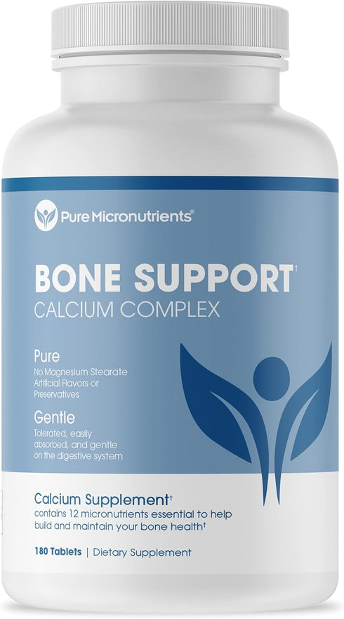 Calcium Supplement for Women & Men - Calcium Citrate & Hydroxyapatite with Vitamin D3, K2, Magnesium, Zinc, 180 Tablets