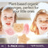 Konjac Baby Sponge for Bathing, Natural Cute Shapes, Kids Bath Sponges for Infants, 5pcs Set